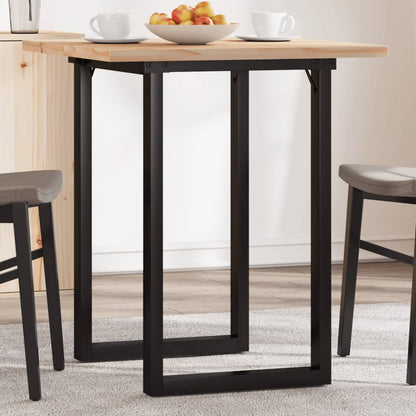 Tavolo da Pranzo Telaio a O 60x60x75,5 cm Legno Pino e Acciaio | homemem39