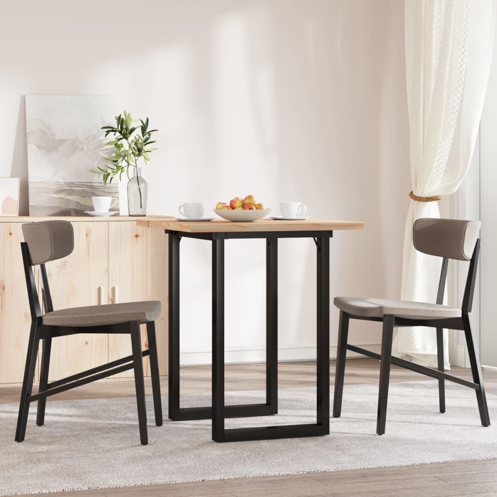 Tavolo da Pranzo Telaio a O 70x70x75,5 cm Legno Pino e Acciaio | homemem39