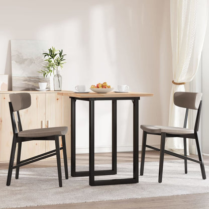 Tavolo da Pranzo Telaio a O 70x70x75,5 cm Legno Pino e Acciaio | homemem39