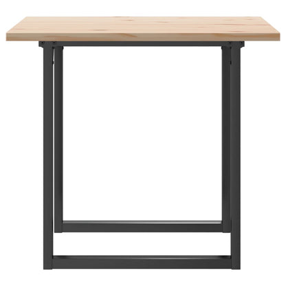 Tavolo da Pranzo Telaio a O 80x80x75,5 cm Legno Pino e Acciaio