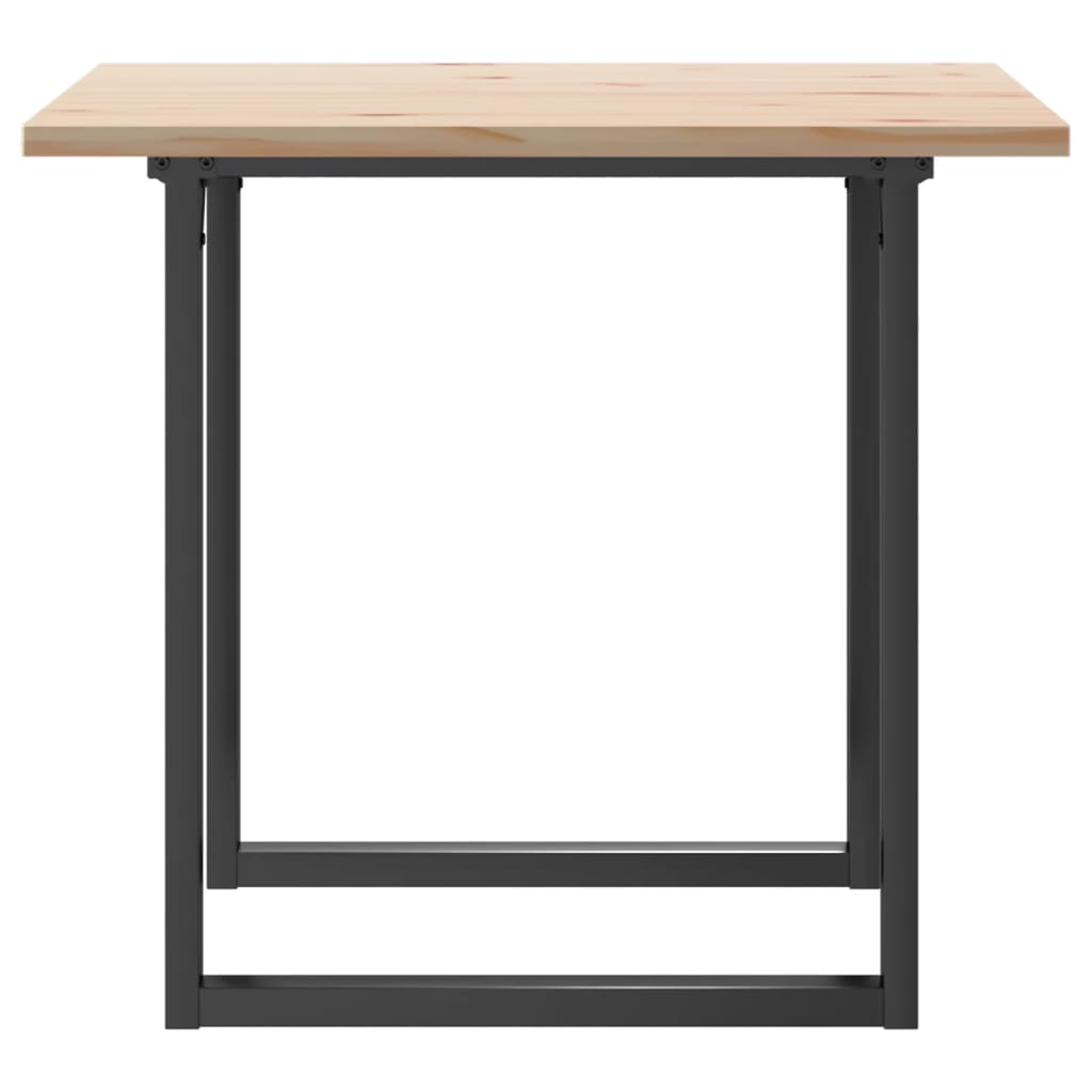 Tavolo da Pranzo Telaio a O 90x90x75,5 cm Legno Pino e Acciaio | homemem39