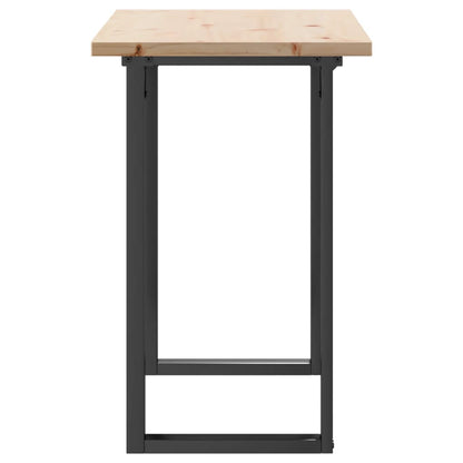 Tavolo da Pranzo Telaio a O 100x50x75,5 cm Legno Pino e Acciaio | homemem39