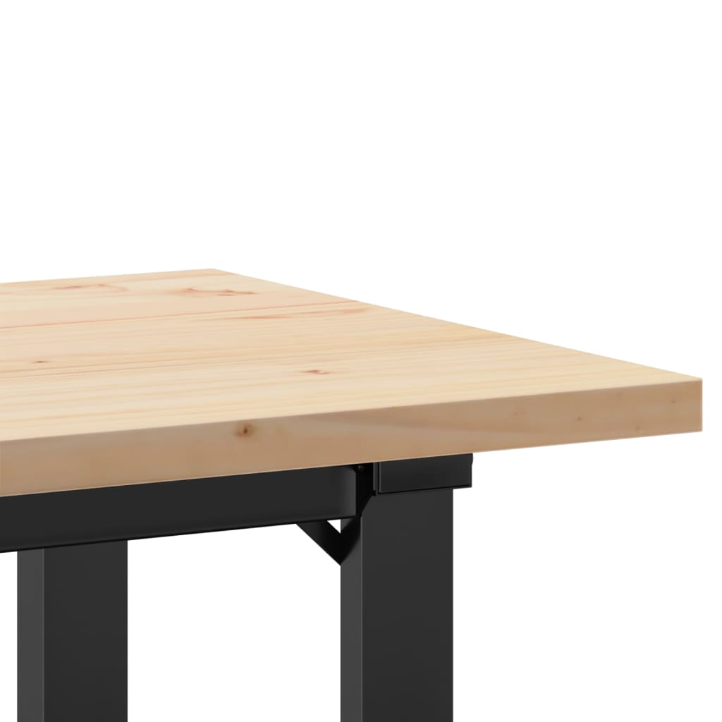 Tavolo da Pranzo Telaio a O 100x50x75,5 cm Legno Pino e Acciaio | homemem39