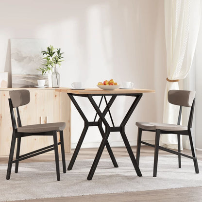 Tavolo da Pranzo Telaio a Y 70x70x75,5 cm Legno Pino e Acciaio | homemem39