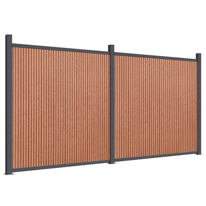 Pannello di Recinzione Marrone 353x186 cm in WPC | homemem39
