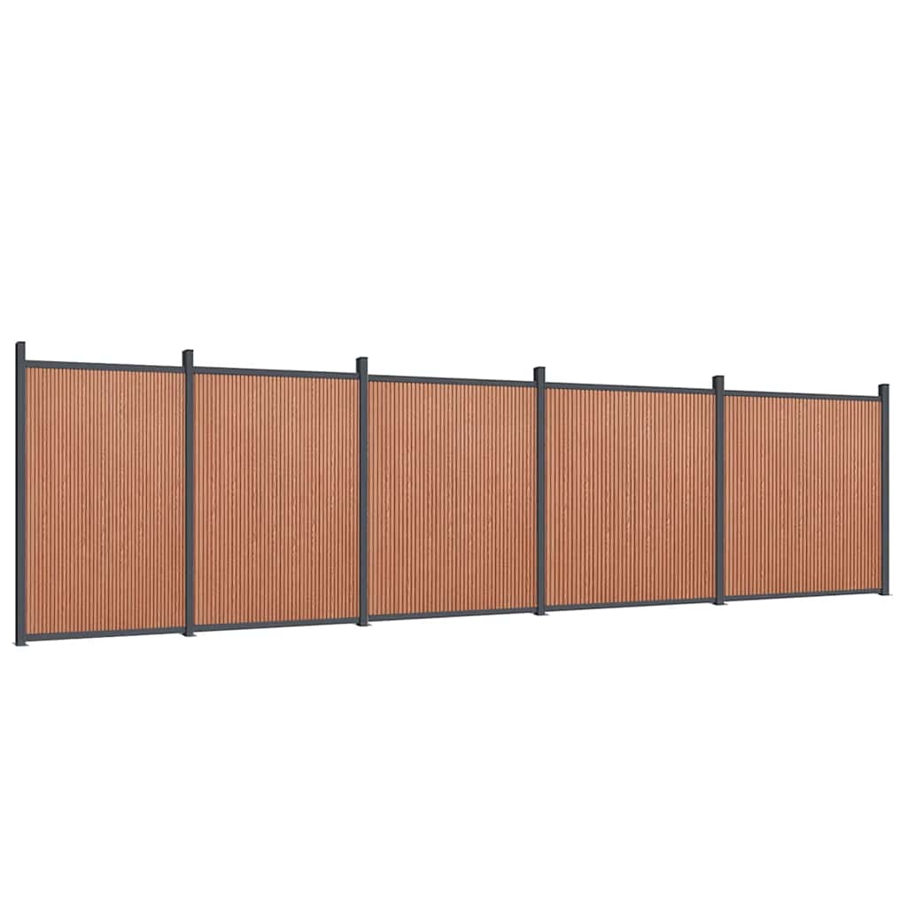 Pannello di Recinzione Marrone 872x186 cm in WPC | homemem39