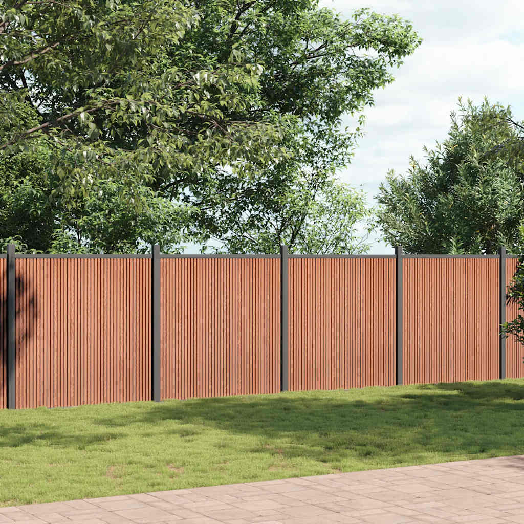 Pannello di Recinzione Marrone 872x186 cm in WPC | homemem39
