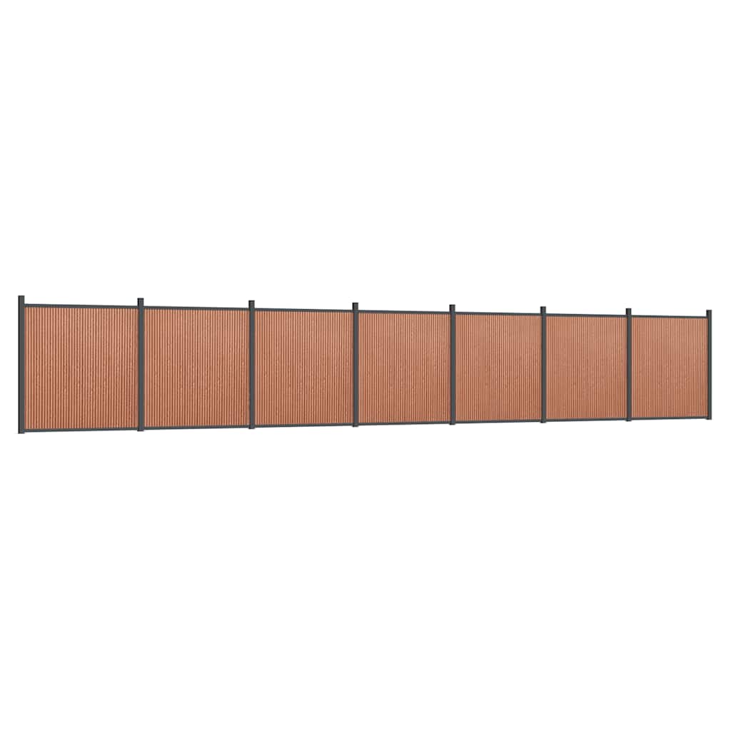 Pannello di Recinzione Marrone 1218x186 cm in WPC | homemem39