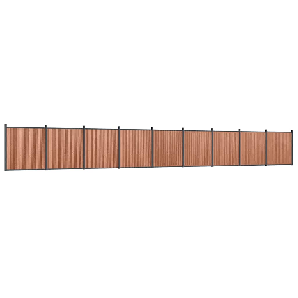 Pannello di Recinzione Marrone 1564x186 cm in WPC | homemem39
