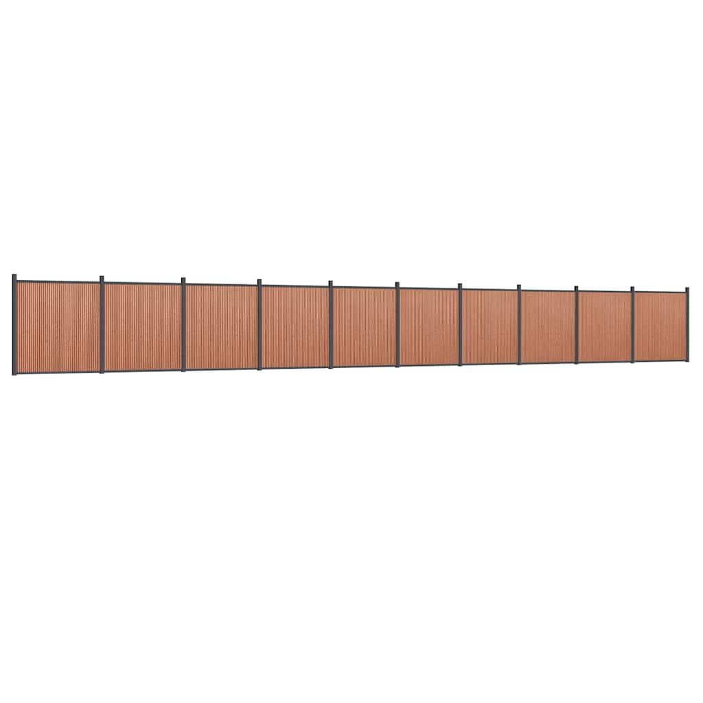 Pannello di Recinzione Marrone 1737x186 cm in WPC | homemem39