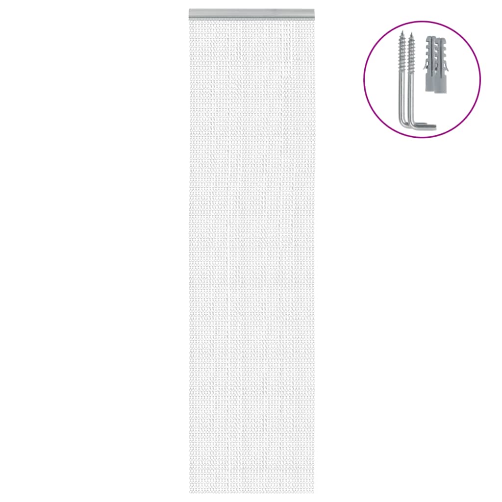 Chain Door Mosquito Net 56x202 cm in Aluminium