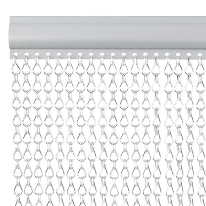 Chain Door Mosquito Net 80x221 cm in Aluminium