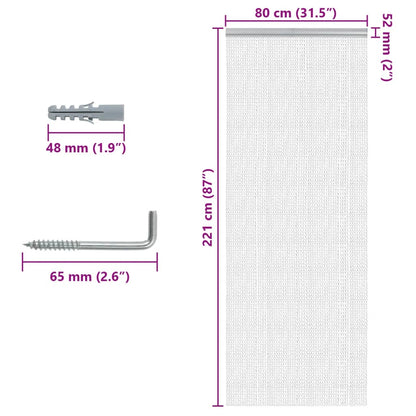 Chain Door Mosquito Net 80x221 cm in Aluminium