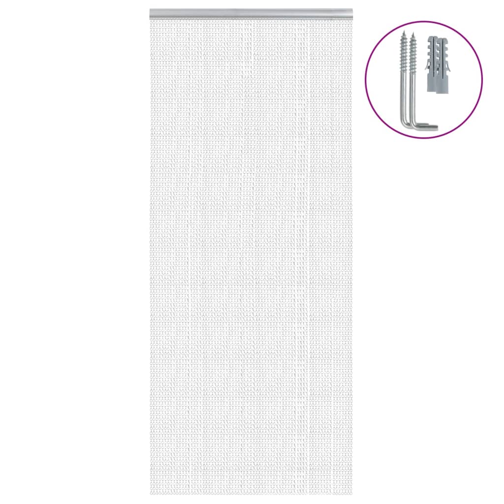 Chain Door Mosquito Net 90x200 cm in Aluminium