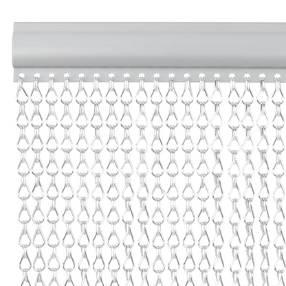 Chain Door Mosquito Net 90x200 cm in Aluminium