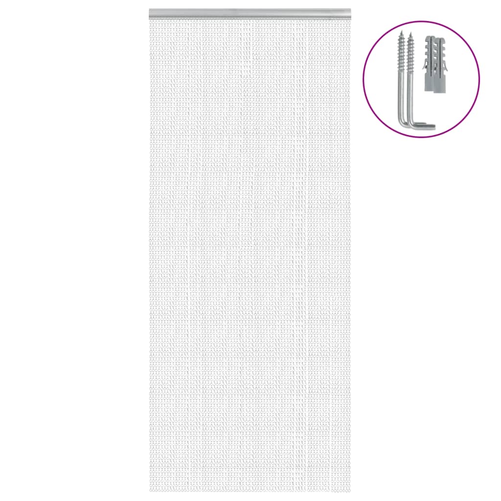 Chain Door Mosquito Net 90x220 cm in Aluminium