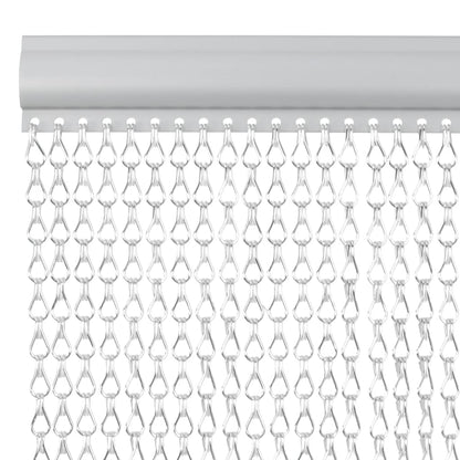 Chain Door Mosquito Net 90x220 cm in Aluminium