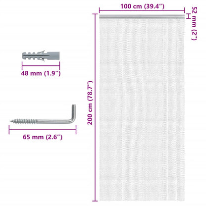 Chain Door Mosquito Net 100x200 cm in Aluminium