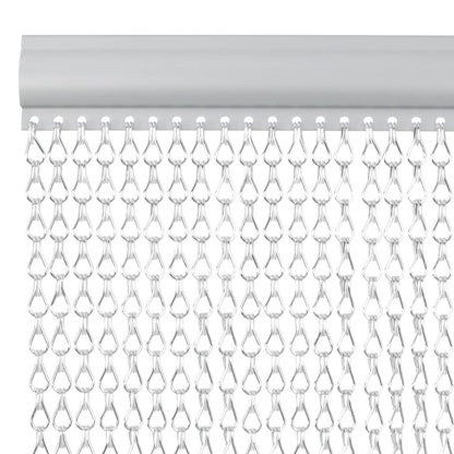 Chain Door Mosquito Net 100x226 cm in Aluminium