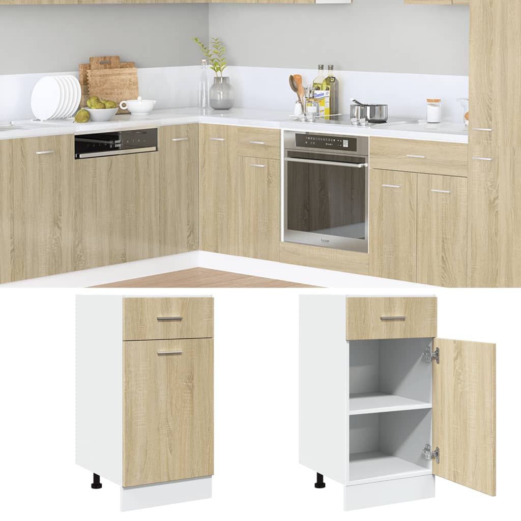 Armadio Inferiore Cassetto “Lyon” Rovere Sonoma 40x46x81,5 | homemem39