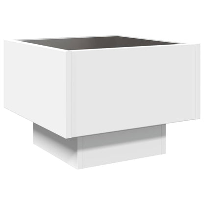 Tavolino con LED Bianco 40x40x30 cm in Legno Multistrato | homemem39