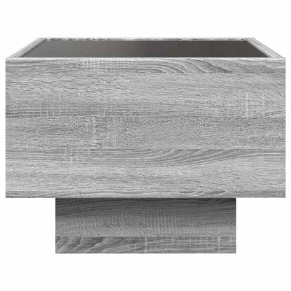Tavolino con LED Grigio Sonoma 40x40x30 cm in Legno Multistrato | homemem39