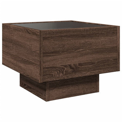 Tavolino con LED Rovere Marrone 40x40x30cm in Legno Multistrato | homemem39