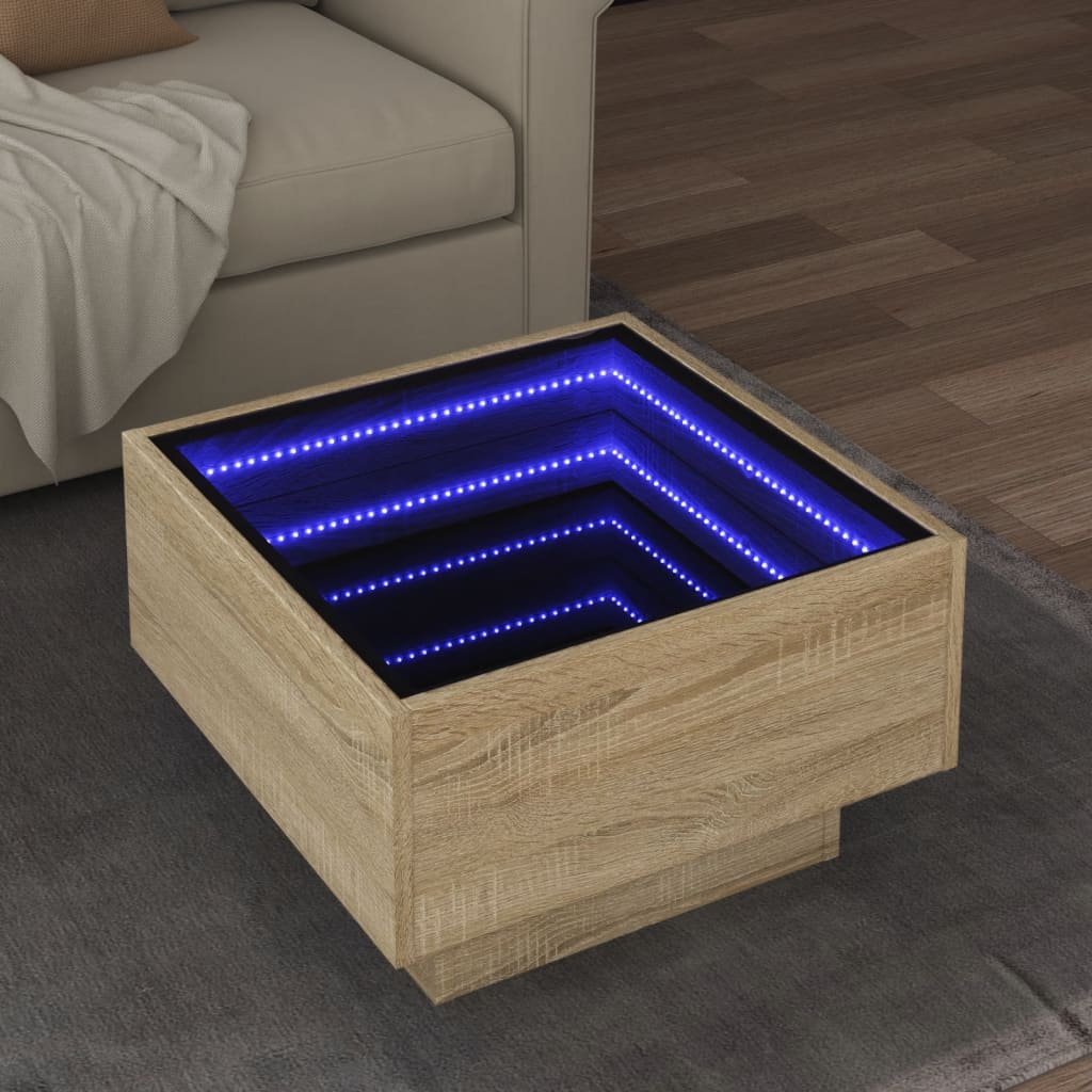 Tavolino Salotto con LED Multistrato