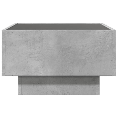 Tavolino Salotto con LED Grigio Cemento 50x50x30 cm Multistrato | homemem39