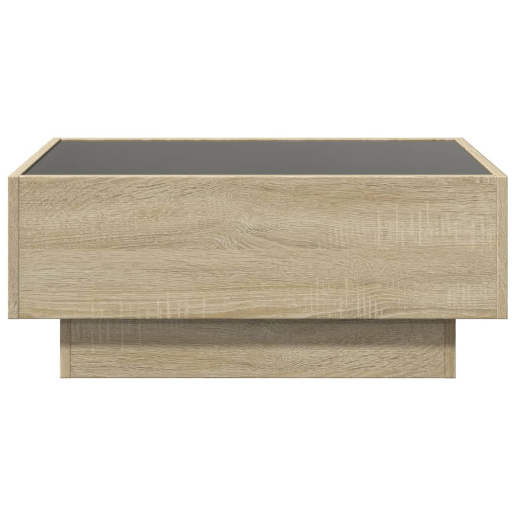 Tavolino Salotto con LED Rovere Sonoma 70x50x30 cm Multistrato