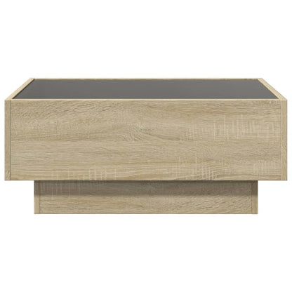 Tavolino Salotto con LED Rovere Sonoma 70x50x30 cm Multistrato