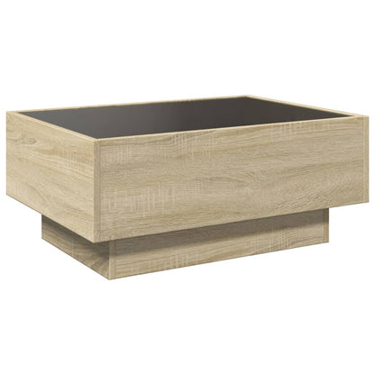 Tavolino Salotto con LED Rovere Sonoma 70x50x30 cm Multistrato