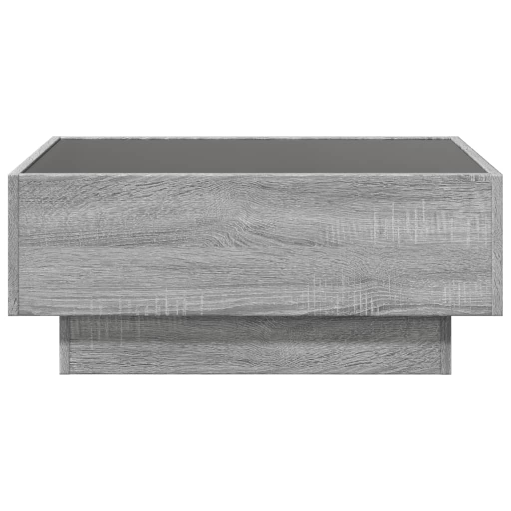 Tavolino Salotto con LED Grigio Sonoma 70x50x30 cm Multistrato | homemem39