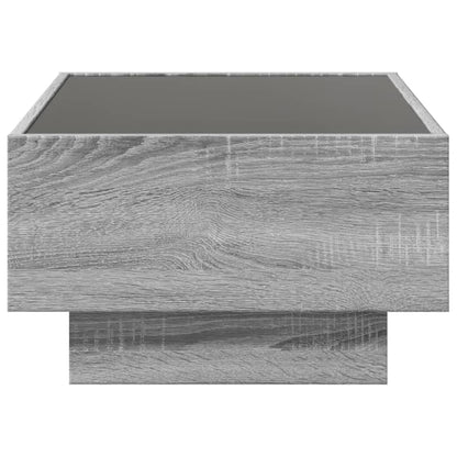 Tavolino Salotto con LED Grigio Sonoma 70x50x30 cm Multistrato | homemem39
