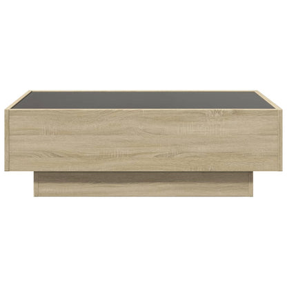 Tavolino Salotto con LED Rovere Sonoma 90x50x30 cm Multistrato