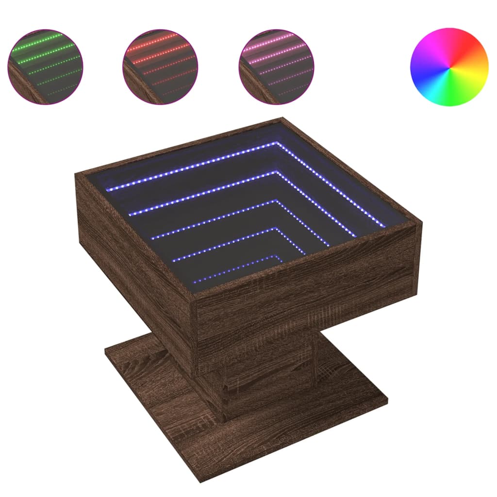 Tavolino Salotto con LED Multistrato