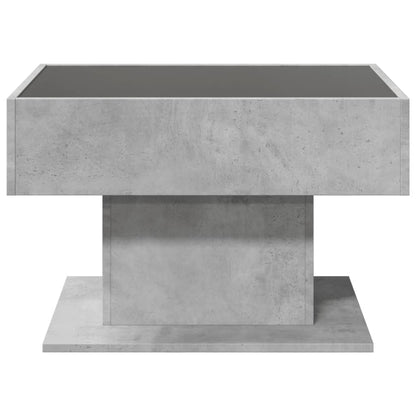 Tavolino Salotto con LED Grigio Cemento 70x50x45 cm Multistrato | homemem39