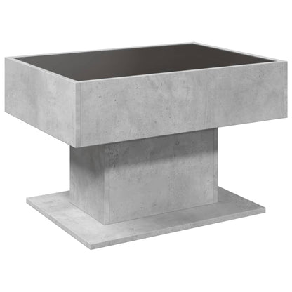 Tavolino Salotto con LED Grigio Cemento 70x50x45 cm Multistrato | homemem39