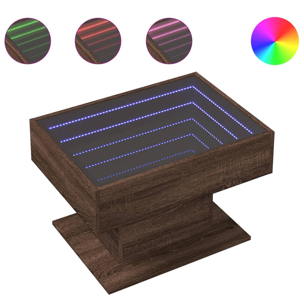 Tavolino Salotto con LED Multistrato