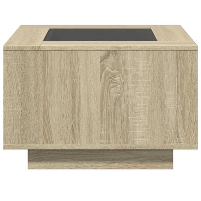 Tavolino Salotto con LED Rovere Sonoma 60x60x40 cm Multistrato | homemem39