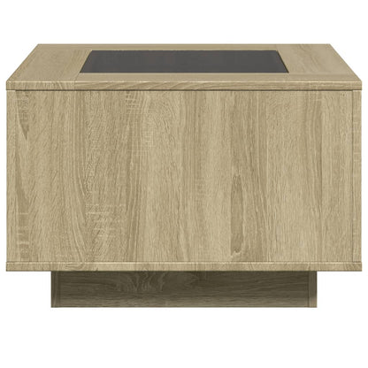 Tavolino Salotto con LED Rovere Sonoma 60x60x40 cm Multistrato | homemem39