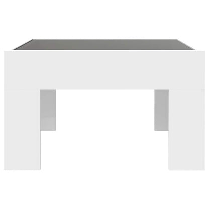 Tavolino da Salotto con LED Infinity Bianco 50x50x30 cm | homemem39