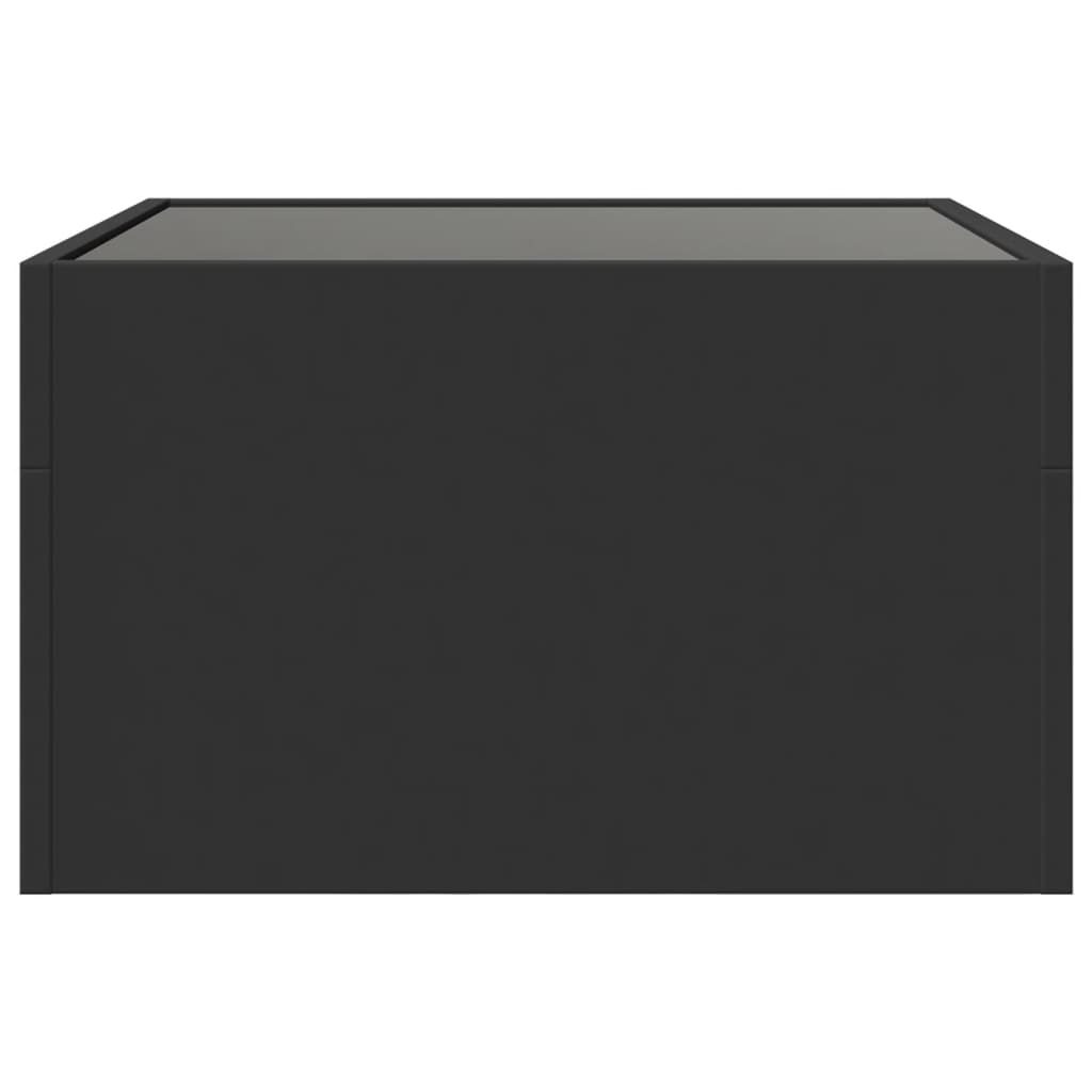 Tavolino da Salotto con LED Infinity Nero 50x50x30 cm | homemem39