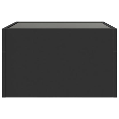 Tavolino da Salotto con LED Infinity Nero 50x50x30 cm | homemem39