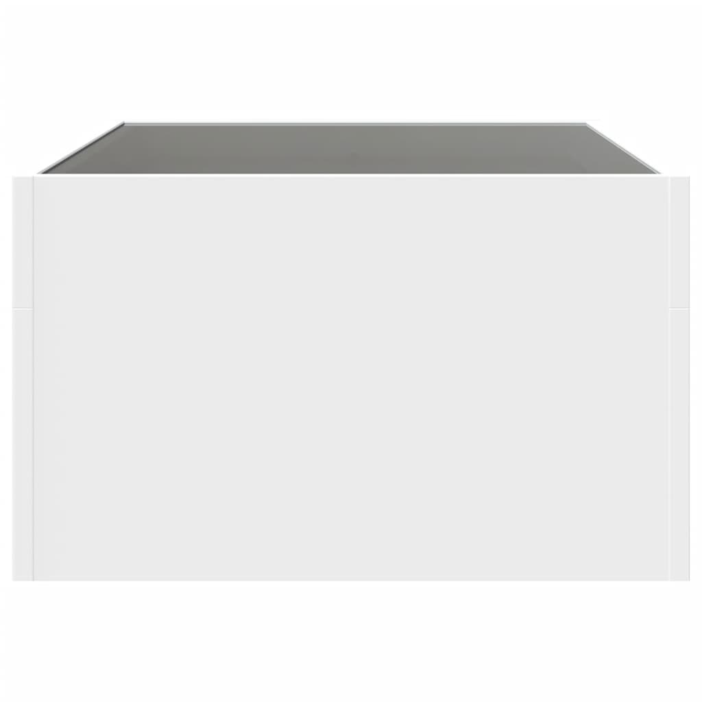 Tavolino da Salotto con LED Infinity Bianco 70x50x30 cm | homemem39