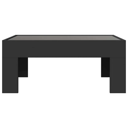 Tavolino da Salotto con LED Infinity Nero 70x50x30 cm | homemem39