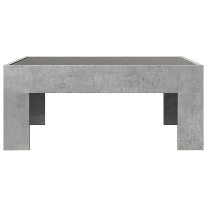 Tavolino da Salotto con LED Infinity Grigio Cemento 70x50x30 cm | homemem39