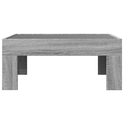 Tavolino da Salotto con LED Infinity Grigio Sonoma 70x50x30 cm