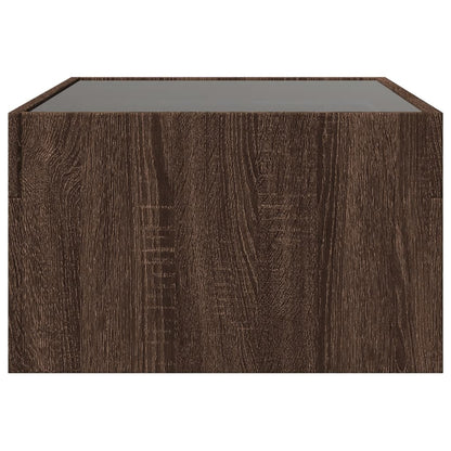 Tavolino da Salotto con LED Infinity Rovere Marrone 70x50x30 cm | homemem39