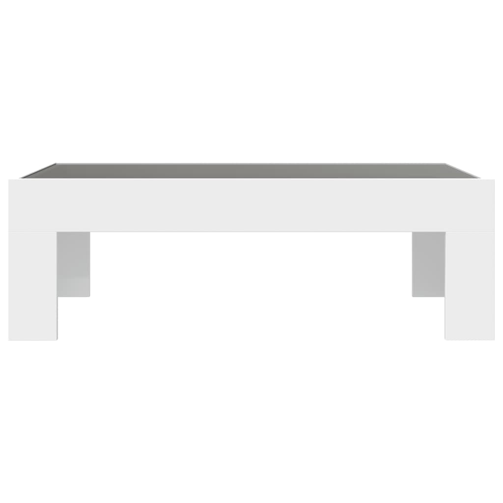 Tavolino da Salotto con LED Infinity Bianco 90x50x30 cm | homemem39